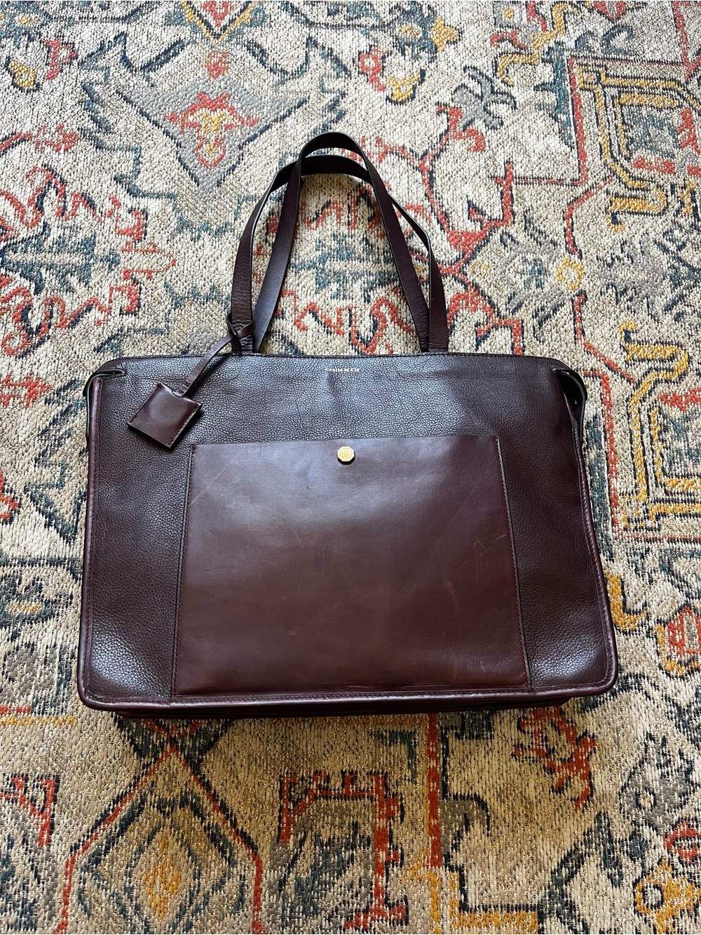 Louise et Cie Women’s Leather Tote Bag in Dark Burgundy